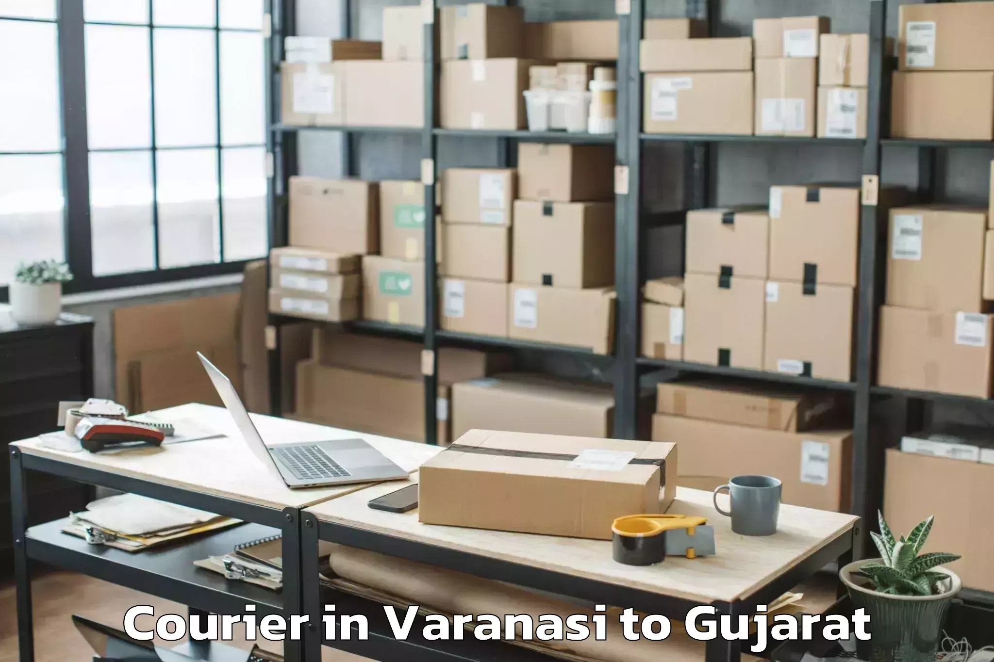 Top Varanasi to Khambhat Courier Available